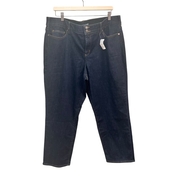 NWOT Lands’ End Mid-Rise Straight Jeans women’s SZ 22 - Picture 1 of 7